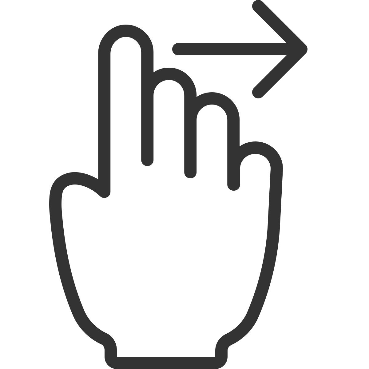 swipe right icon