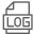 external log-file-types-dreamstale-lineal-dreamstale icon