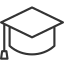 external graduation-hat-education-dreamstale-lineal-dreamstale icon