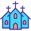 external building-christmas-dual-tone-amoghdesign icon