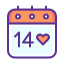 external calendar-valentines-day-dual-tone-amoghdesign icon