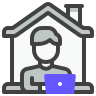 external Working-work-from-home-dygo-kerismaker icon