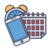 external Smartphone_calendar_alarm_clock-business-edtim-lineal-color-edtim icon
