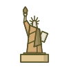 external Statue-of-liberty-travel-edtim-lineal-color-edtim icon