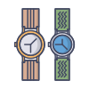 external Wristwatch-business-edtim-lineal-color-edtim icon