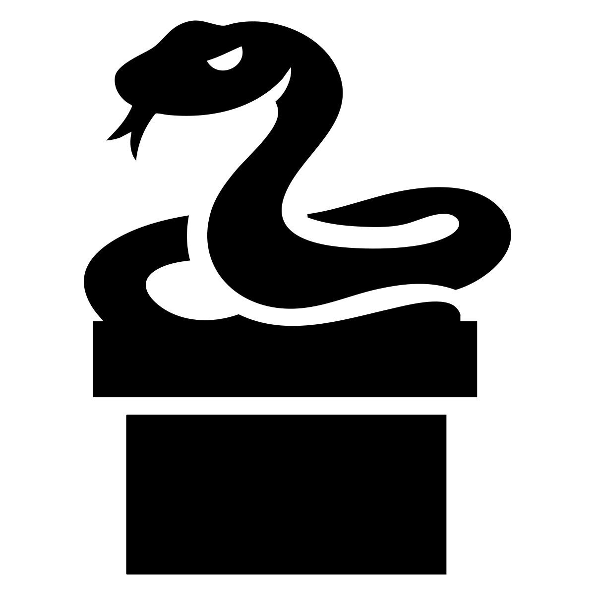 snake in gift box icon