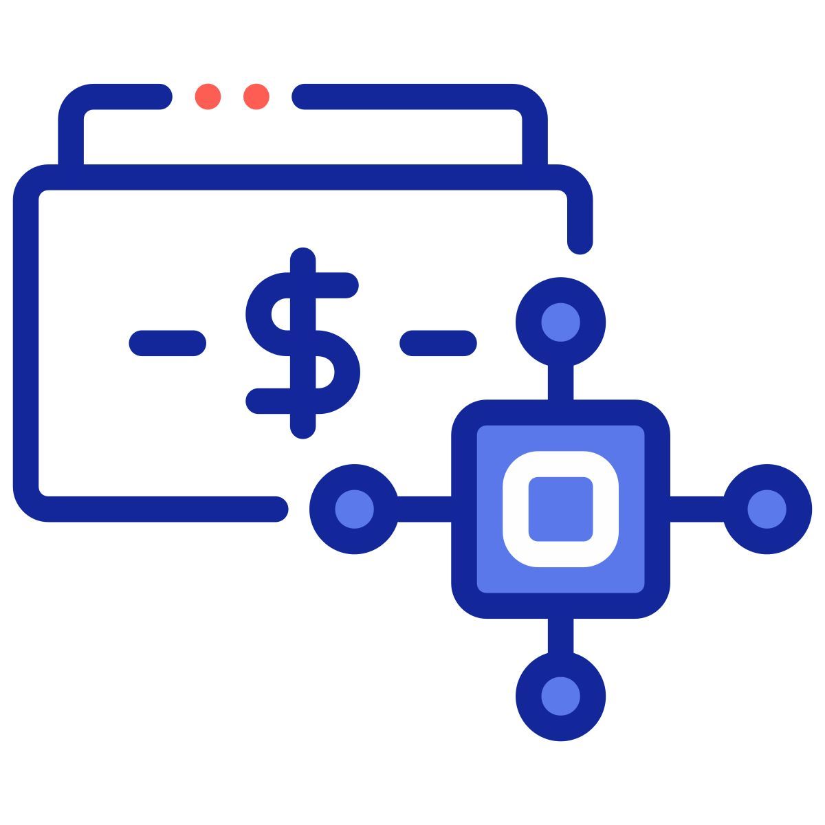 dollar microchip icon