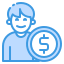 external customer-e-commerce-fauzidea-blue-fauzidea icon