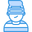 external gamer-avatar-fauzidea-blue-fauzidea icon