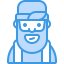 external hipster-avatar-fauzidea-blue-fauzidea icon
