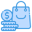 external money-e-commerce-fauzidea-blue-fauzidea icon