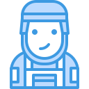 external soldier-avatar-fauzidea-blue-fauzidea icon