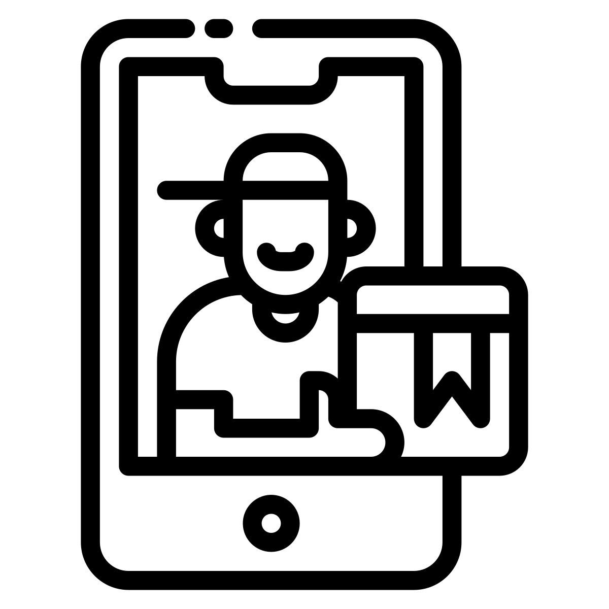 delivery man icon
