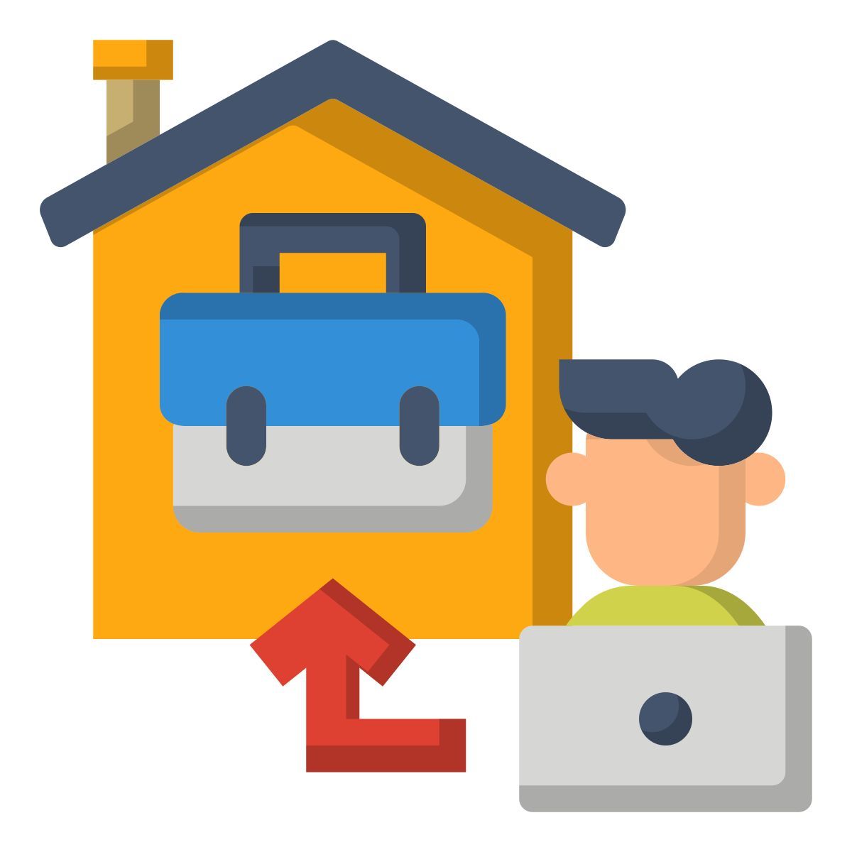 working at home icon