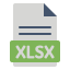 external xlsx-file-file-extension-fauzidea-flat-fauzidea icon