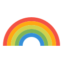 external rainbow-weather-fauzidea-flat-fauzidea icon