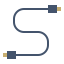 external usb-cable-computer-fauzidea-flat-fauzidea icon