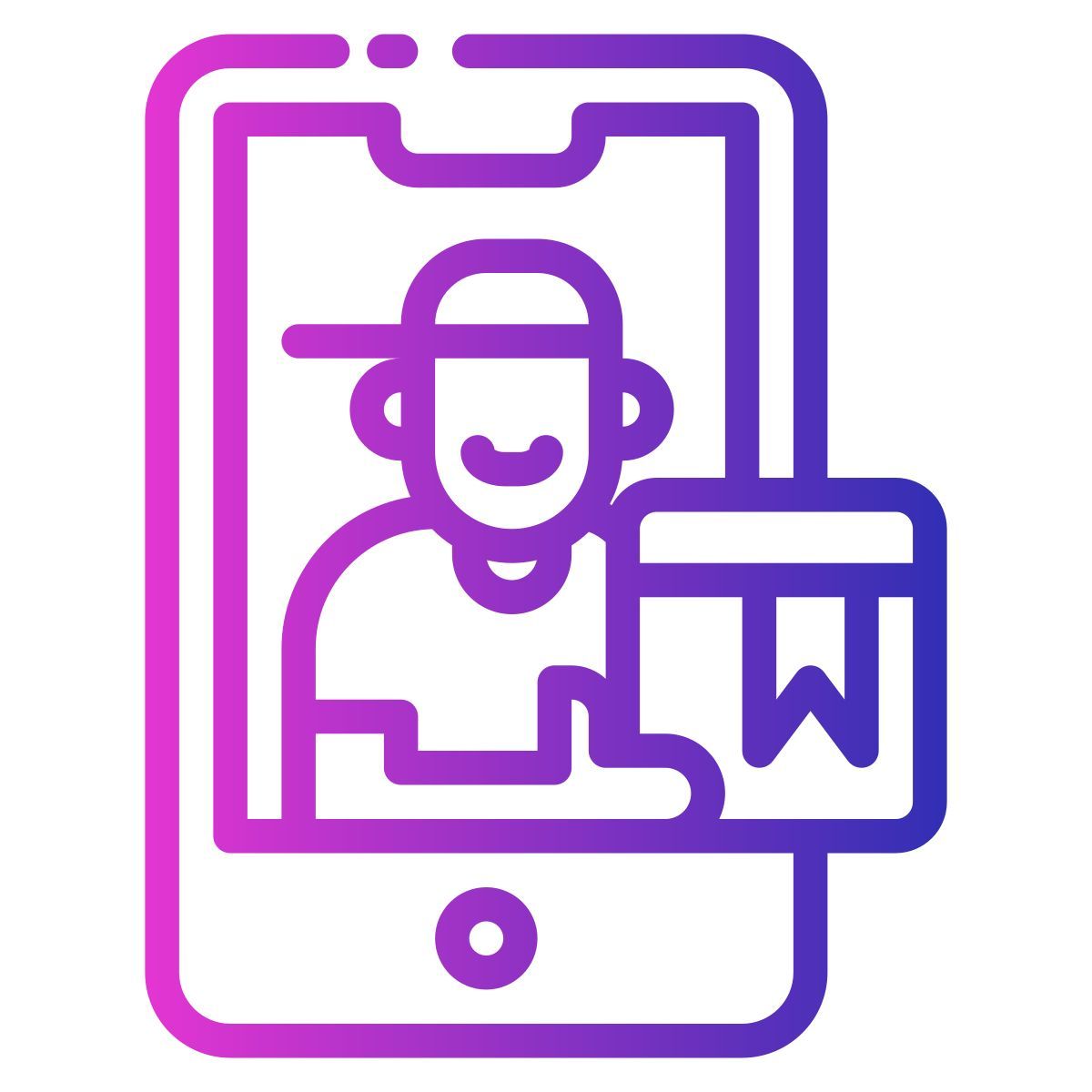 delivery man icon