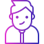 external business-man-avatar-fauzidea-gradient-fauzidea icon