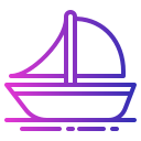 external boat-summer-fauzidea-gradient-fauzidea icon