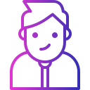 external business-man-avatar-fauzidea-gradient-fauzidea icon