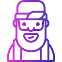 external hipster-avatar-fauzidea-gradient-fauzidea icon