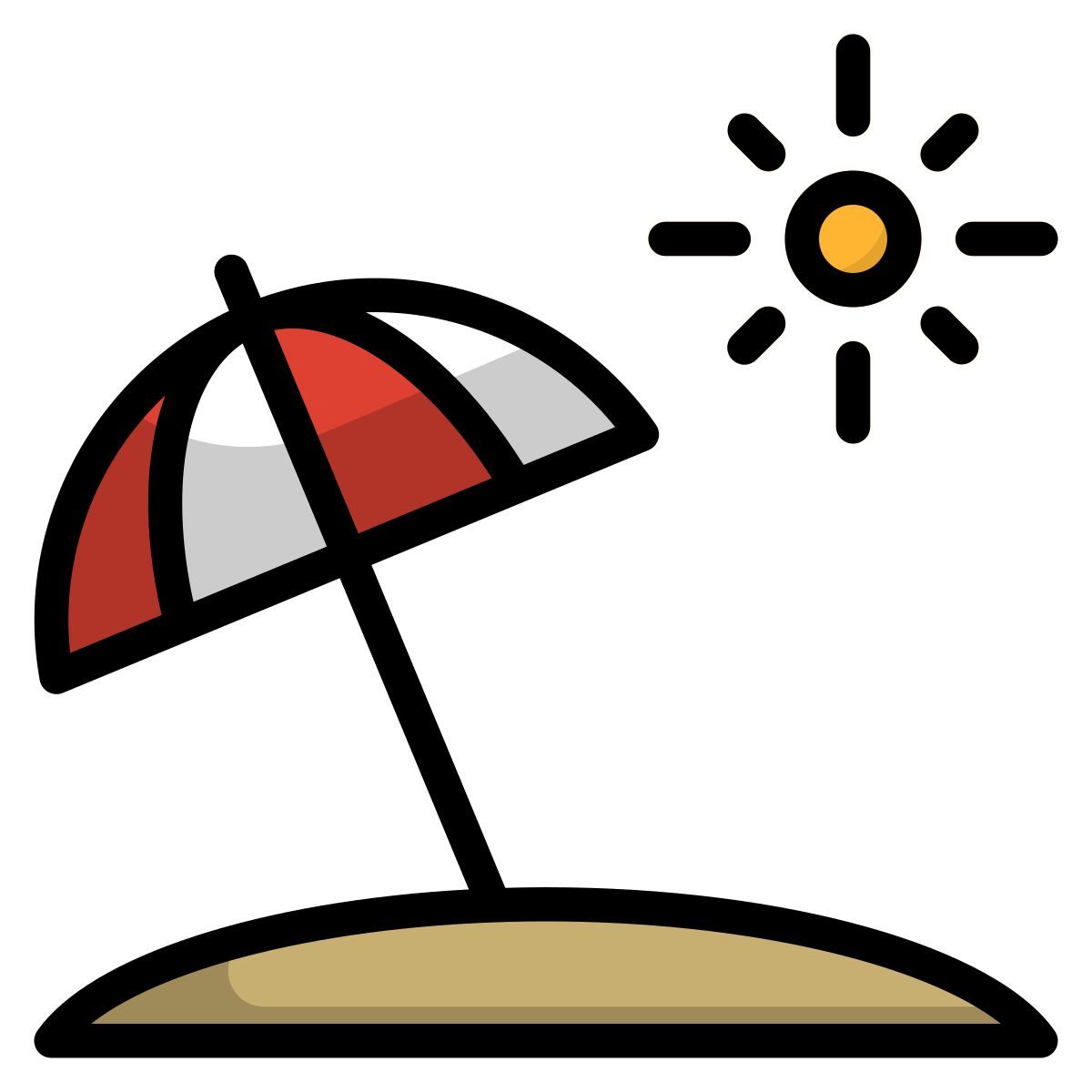 sun umbrella icon