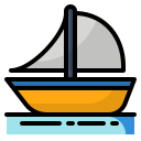 external boat-summer-fauzidea-outline-color-fauzidea icon