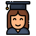 external graduate-back-to-school-fauzidea-outline-color-fauzidea icon