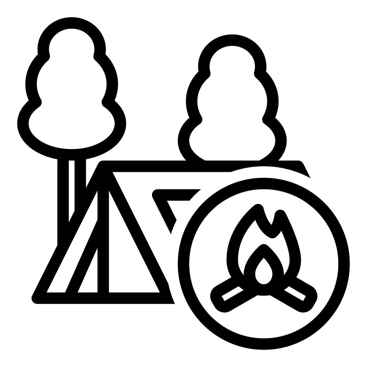 camping tent icon