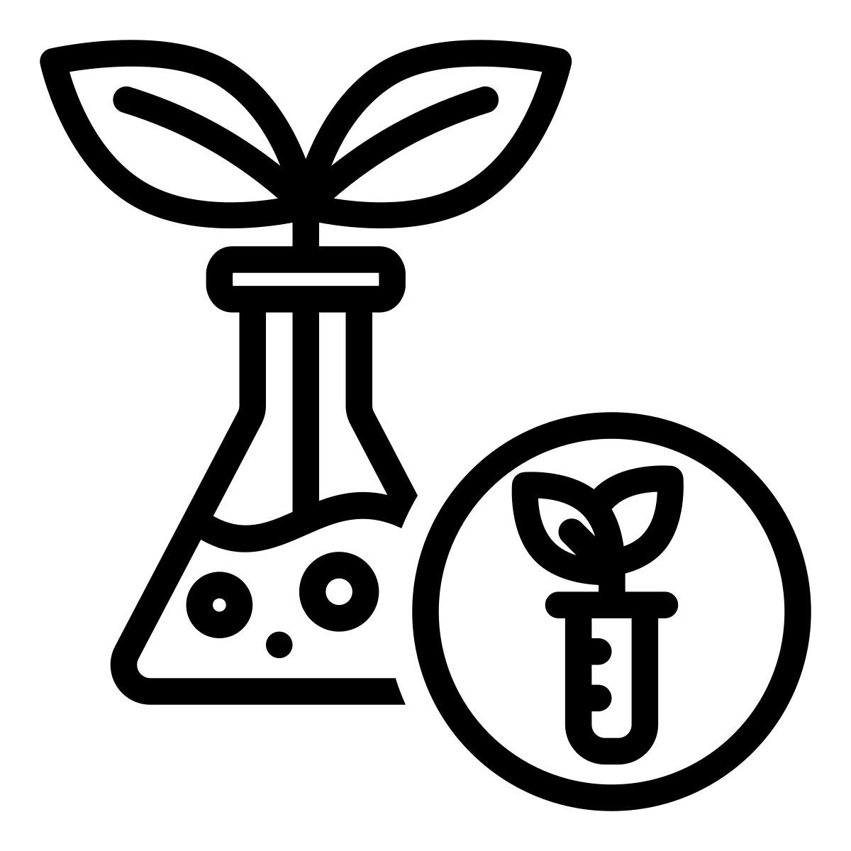 plant in flask icon