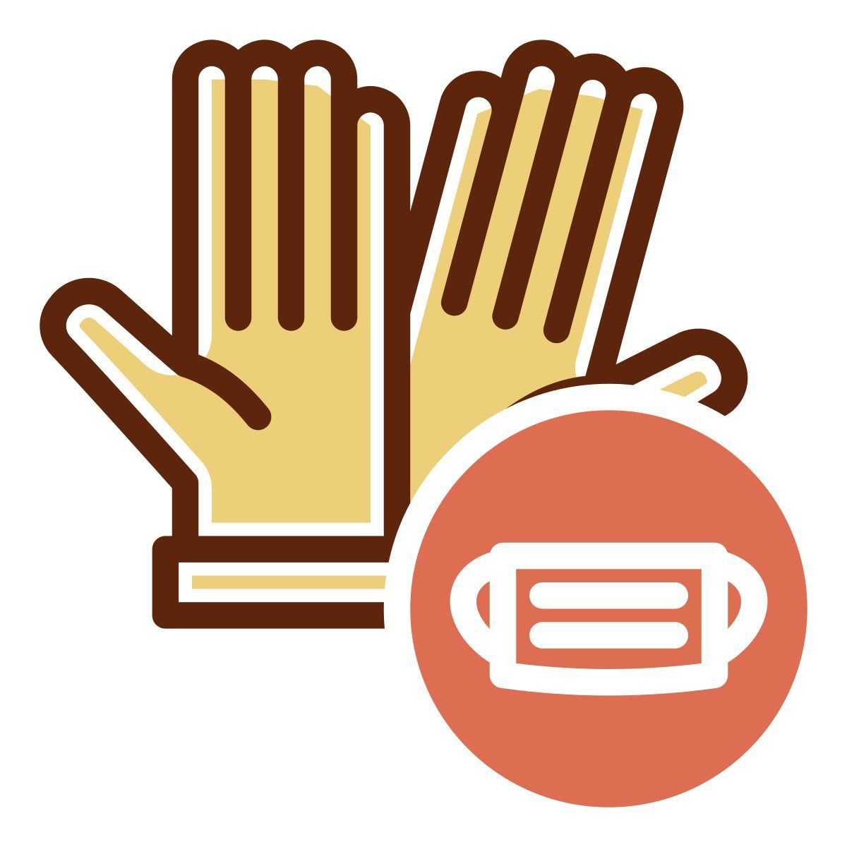 medical gloves icon