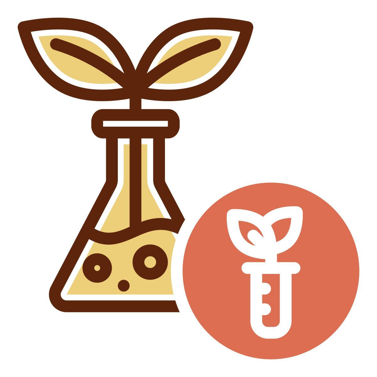 plant in flask icon