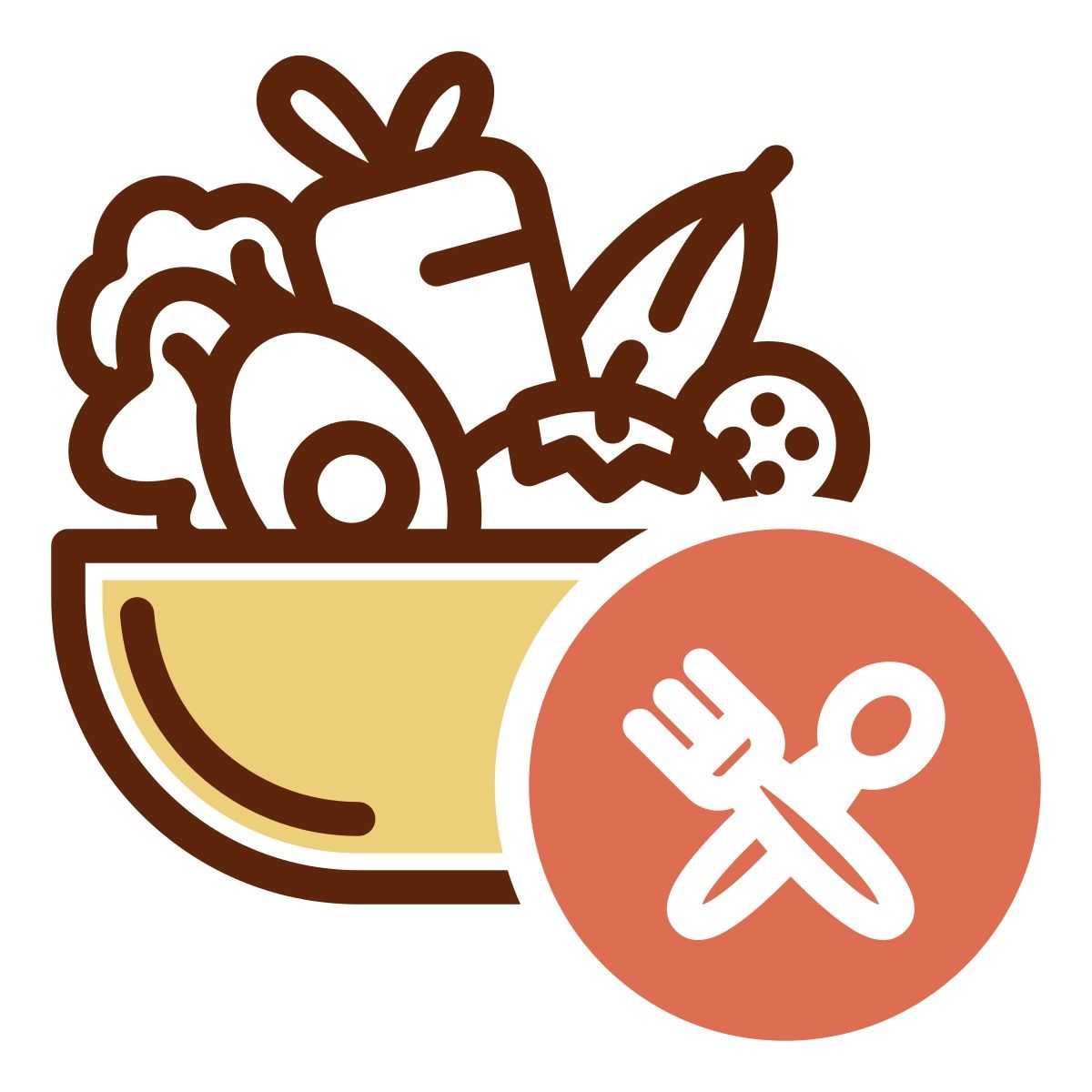 vegetarian food icon