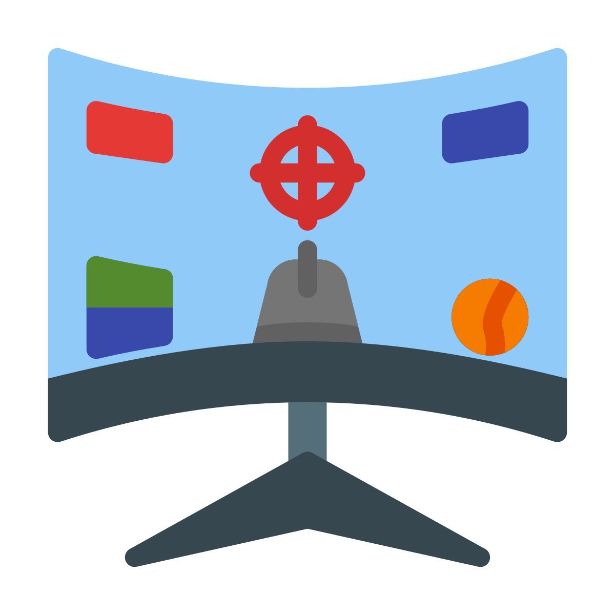 monitor curvo icon