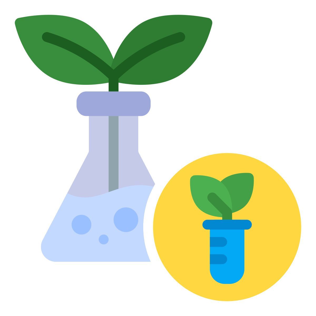 plant in flask icon