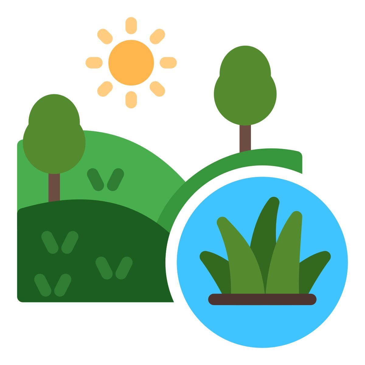 wildflower meadow icon