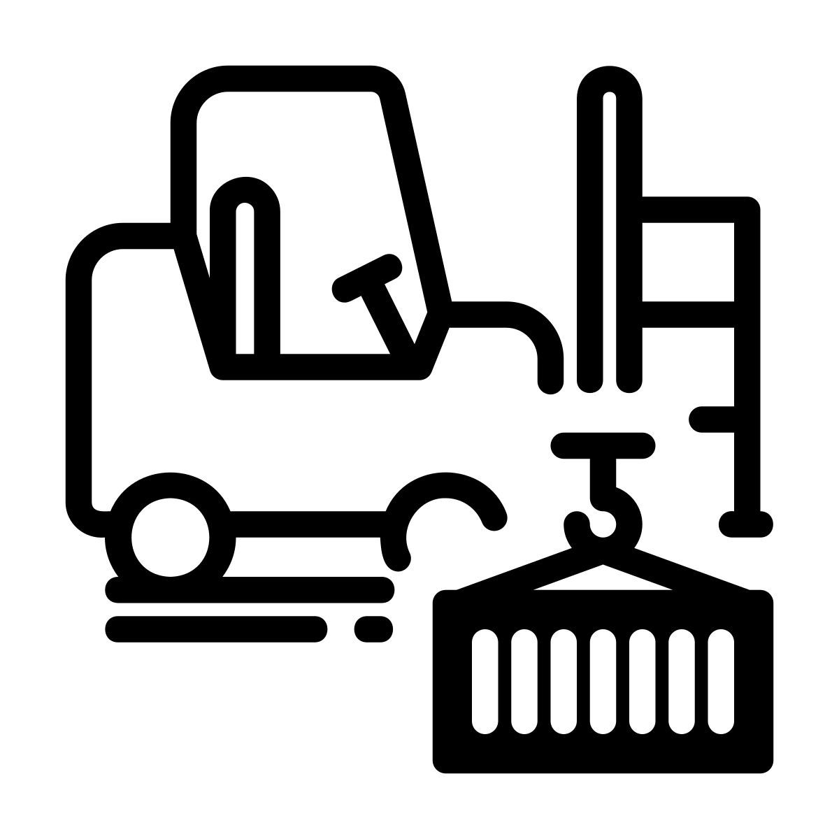 外部叉车交付和物流二月希达亚特轮廓和字形二月希达亚特 2 icon