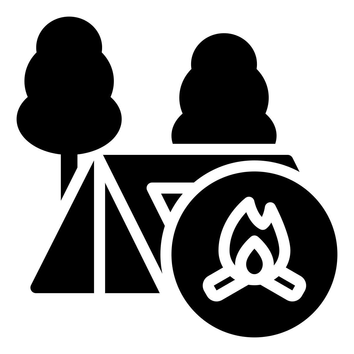 camping tent icon