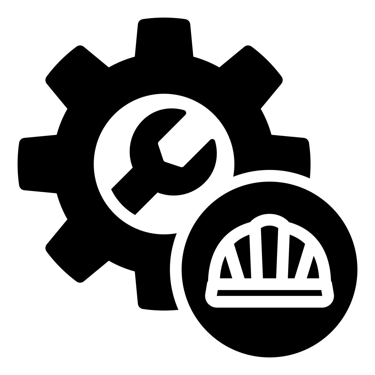 helmet and gear icon