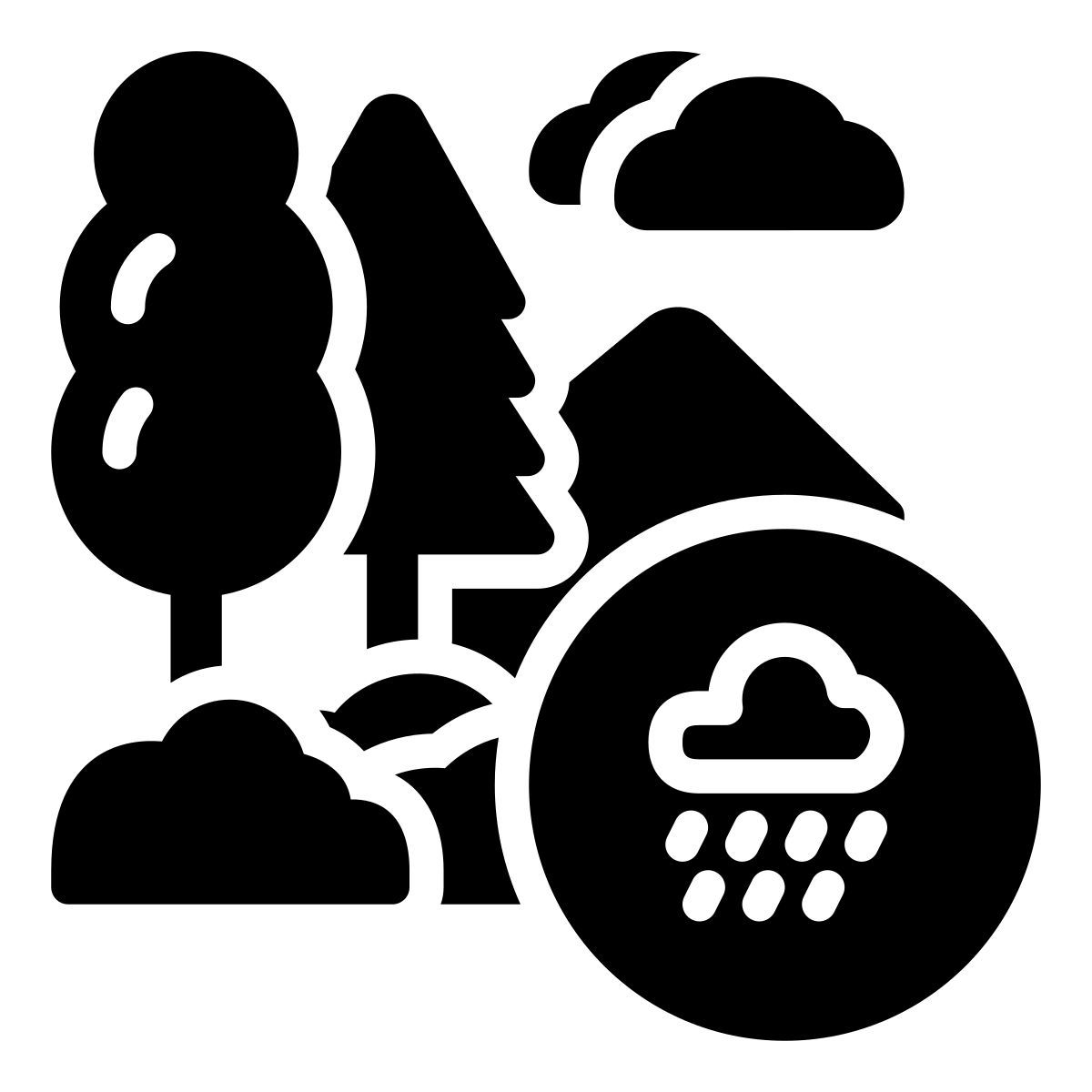 rainy forest icon
