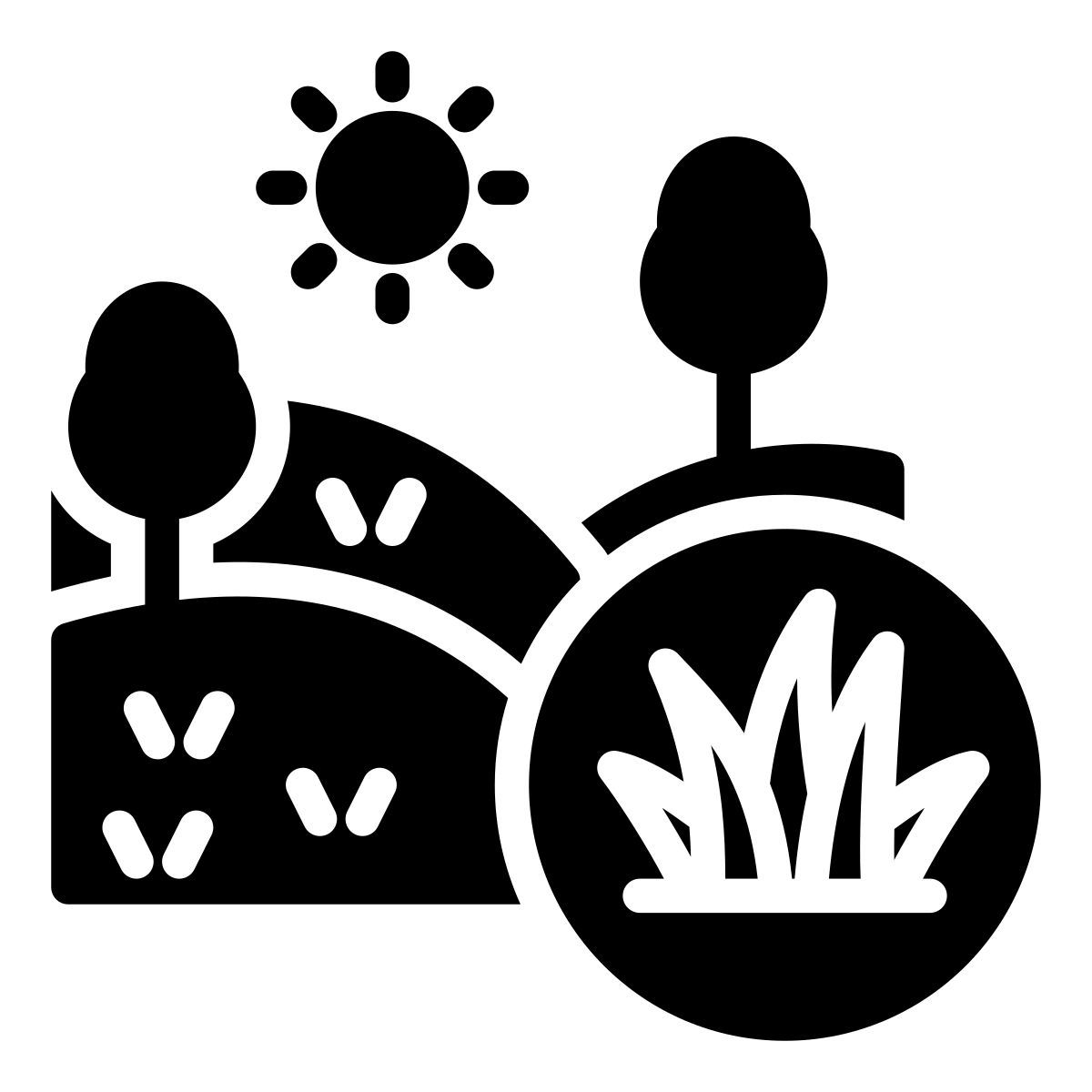 wildflower meadow icon