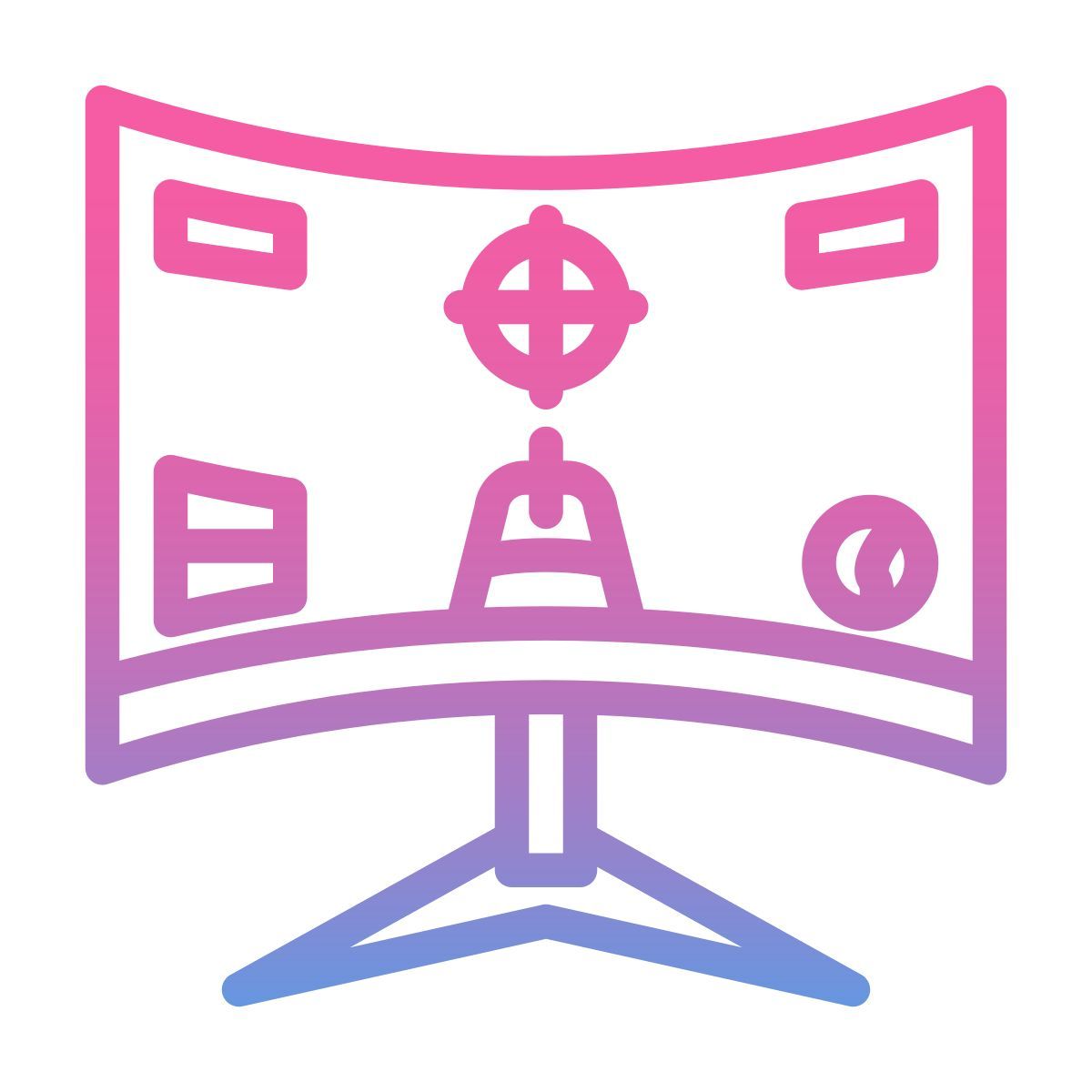 curved monitor icon