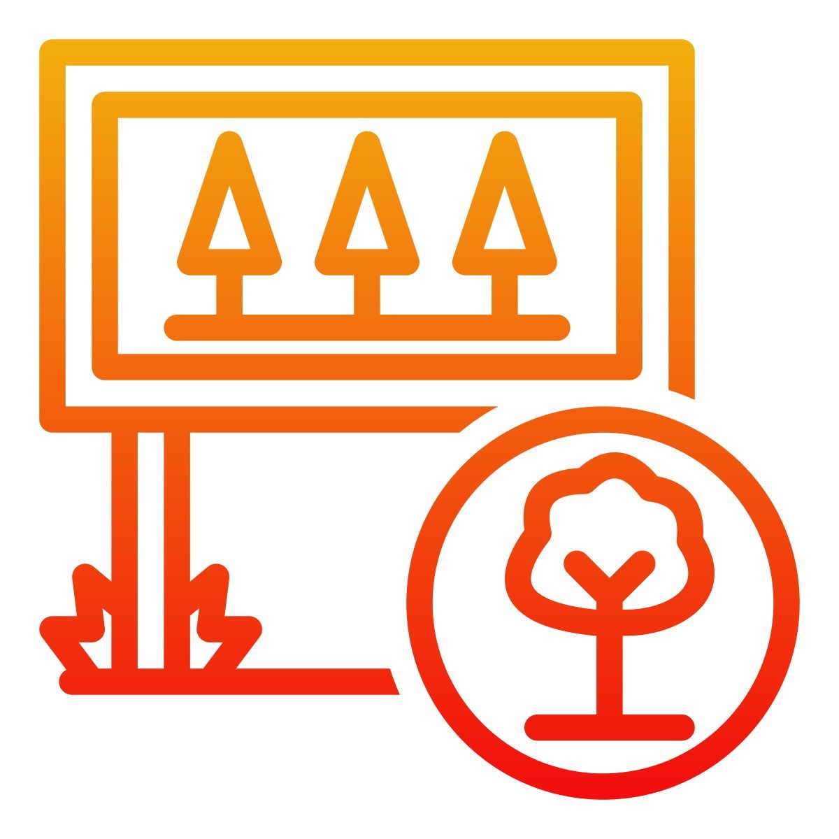 forest signboard icon