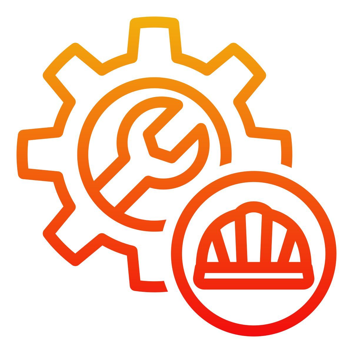 helmet and gear icon
