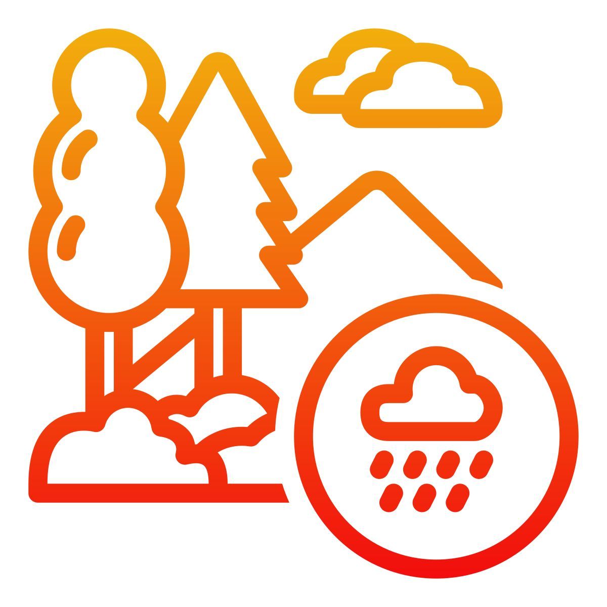 rainy forest icon