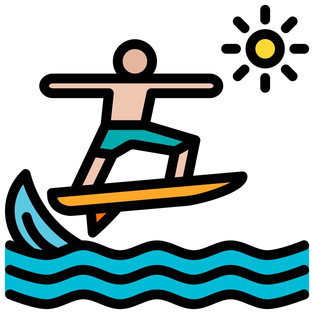 Surfing icon