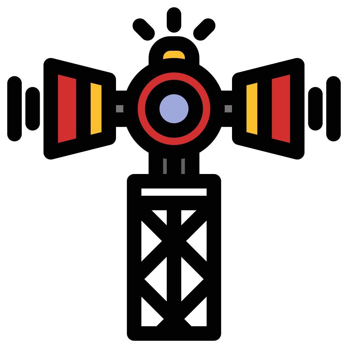 스피커, 경고, 시스템, 타워, 경보, 재난 icon