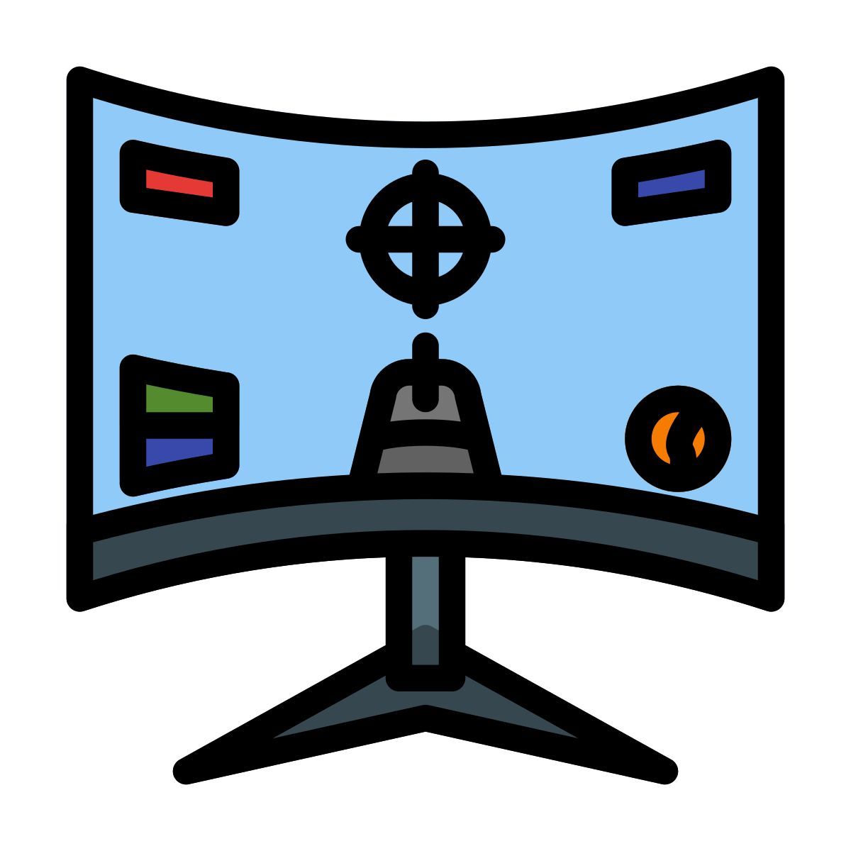 curved monitor icon