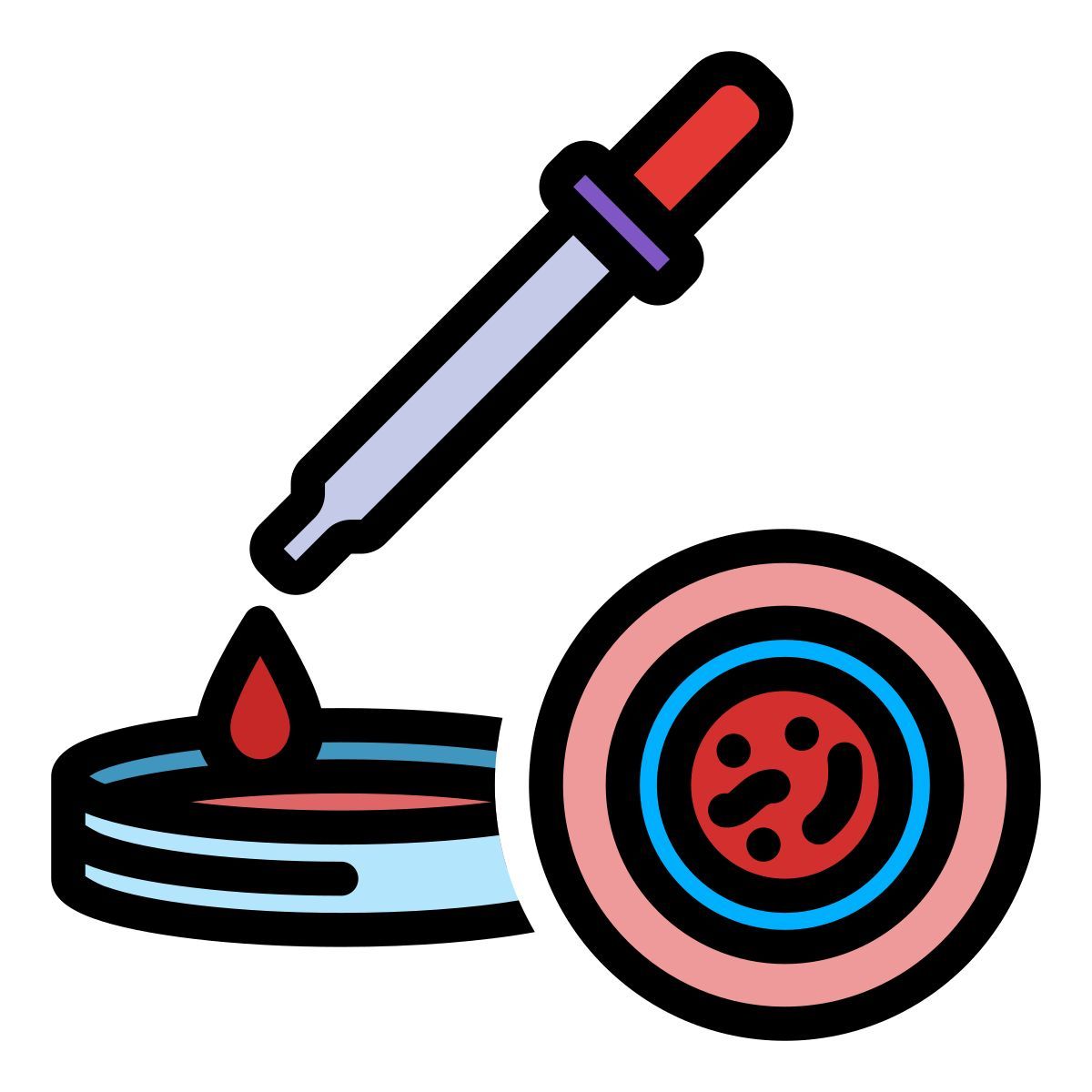 pipette und schale icon